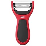 Silit 2in1 Sparschäler 14 cm, Gemüseschäler mit Julienne-Schneider, Edelstahl...