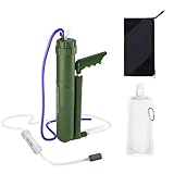 Mimoqk Wasserfilter für Camping, Wasserreiniger für Überleben, tragbar,...