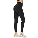 DDOBB Leggings Damen High Waist Sportleggins Lang Schwarz Leggins Blickdicht...