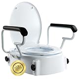 OrtoPrime Toillettensitzerhöhung mit Armlehnen - Höhenverstellbar 5, 10 und 15...