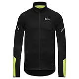 GORE WEAR Herren Thermo Zip Shirt Langarm, Black/Neon Yellow, L EU