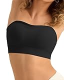 SHARICCA Trägerloser BH Damen ohne Bügel Nahtlos Bandeau BH ohne Träger Push...