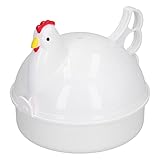 Lwuey Mikrowelle Eierkocher, 4 Eier Dampfgarer Kochen Ei Mikrowellen...