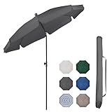 Sekey Sonnenschirm Balkon 200cm mit Schutzhülle Sonnenschirm Strand für Balkon...
