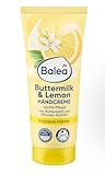Balea Handcreme, Buttermilch und Zitrone, sanfte Pflege für trockene Hände, 60...