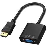 Azuxreza HDMI-auf-VGA-Adapter, vergoldeter HDMI auf VGA-Adapter (Stecker auf...