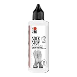 Marabu 17220106070 - Sock Stop, 90 ml, weiß, gummiartige Antirutsch-Farbe auf...