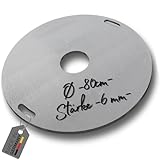 Terma Feuerplatte -80cm- Stärke -6mm- Made in Germany, Grillplatte plancha...