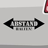 Stickerfreaks - Abstand Halten Aufkleber - 6 Größen 21 Farben - Achtung...