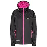 Trespass Qikpac Female Jacket, Black, XXL, Kompakt Zusammenrollbare Wasserdichte...