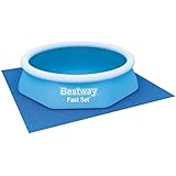 Bestway Flowclear™ quadratische Bodenplane, 274 x 274 cm, für Aufstellpools...