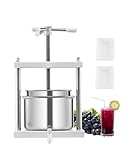 VEVOR Obstweinpresse Obstmühle, (5 L) mit 2 Edelstahlfässer, manueller...