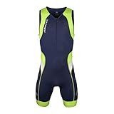 Aropec 106M Triathlon Einteiler Herren - Trisuit Men, Farbe:Navy/grün;Größe:M