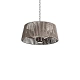 CREATE/HANGING HEATER/Halogen-Infrarot Heizstrahler Grau mit LED-Beleuchtung und...