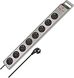 Brennenstuhl Super-Solid Steckdosenleiste 8-Fach (Mehrfachsteckdose mit Schalter...