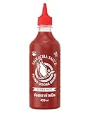 FLYING GOOSE Sriracha Chilisauce, mit extra Chili, sehr scharf, rote Kappe, sehr...