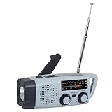 Ticfox Tragbares Multifunktionsradio mit Handkurbel und Solar Stromgenerator,FM...