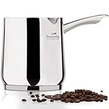 ROSMARINO Edelstahl-Induktions-Mokka-Kanne 700 ml - Moderne Türkische...