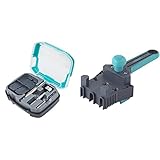 wolfcraft Scharnierloch-Set I 4656000, Ø 35 mm, türkis & Meisterdübler...