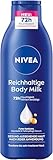 NIVEA Reichhaltige Body Milk, intensiv pflegende Körpercreme mit purem...