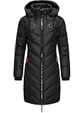 MARIKOO Damen Wintermantel Warmer Steppmantel lang mit Verstellbarer Kapuze...