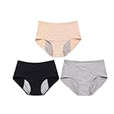 Yacriso 3er-Pack auslaufsichere Damenunterwäsche, auslaufsichere Höschen für...