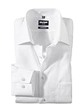 OLYMP Hemd Luxor, Weiß, Modern Fit, Bügelfrei, Knitterfrei, 100% Baumwolle,...