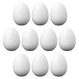Ideen mit Herz | Styropor-Eier | 10er Pack | 6 cm hoch, Ø ca. 4 cm | Rohlinge...