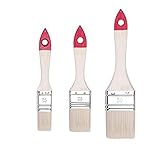 HARDY WORKING TOOLS Flachpinsel-Set 3-teilig, Breite 1 Zoll, 1.5 Zoll, 2 Zoll,...