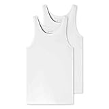 Schiesser Herren 2 Pack Unterhemd Ohne Arm - 95/5 Organic Unterwäsche,...
