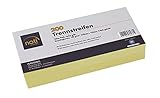 200 Trennstreifen in gelb, 24 x 10,5cm, gelocht, 180g/m² recycelter Karton, zum...