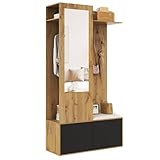 Aceinheu Garderobenset 100x191cm, Flurgarderobe mit Spiegel, Schuhschrank &...