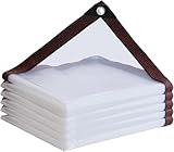 Transparente Plane Mit öSen 1x1m Abdeckplane Wasserdicht -Durchsichtig Tarp...