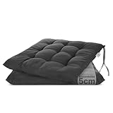 Brandsseller 2er Set Stuhlkissen 40x40x5 cm Sitzkissen Polster Stuhlauflage mit...