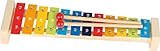 goki 61907 Xylophon mit Notenheft, 37,5 cm, Holz/Metall, 12 Klangplatten, 2...