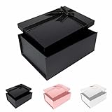 Geschenkbox mit Deckel,22.5x16x8.5cm,Schwarz Geschenkverpackungskasten mit...