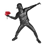 Banksy Statue Banksy Figur Skulptur Der Blumenwerfer, Modern Abstract Kunst...