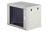 DIGITUS Netzwerk-Schrank 19 zoll 9 HE - Wandmontage - 450 mm Tiefe - Traglast 60...