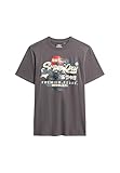 Superdry Herren Tokyo T-Shirt mit Grafik Dunkelgrau XXL