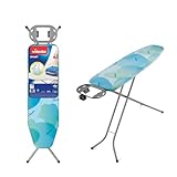 Vileda 168583 Smart-Bügelbrett, 114 cm lang x 34 cm breit x 75-91 cm hoch, blau