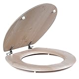 Beldray White Oak Effect Toilet Seat, 18 inch, Geschikt voor de meeste...
