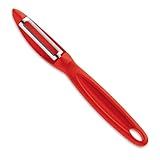F. DICK Allzweckschäler 18 cm (Gemüseschäler rot, Klinge mit Zackenschliff,...