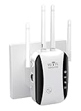 WLAN-Verstärker, 300 Mbit/s, mit 4 Antennen, WiFi Extender Booster mit...