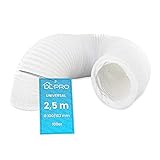 DL-pro 2,5m Abluftschlauch Ø 100 / 102mm flexibel PVC Schlauch für 100er...