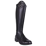 QHP Leder-Reitstiefel Romy Junior hoch; für Kinder, mit austauschbarem Design !...