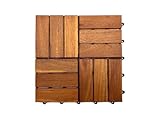 Woodtex Terrassenfliesen 30x30x2,4cm|klickfliesen Balkonfliesen aus...