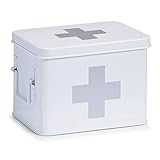 Zeller 18118 Medizin-box, Metall/M 21.5 x 16 x 16 cm, weiß