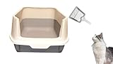Offenes Katzenklo 50 x 40 x 40 cm- Praktische Katzentoilette für jeden Haushalt
