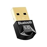 IVIVTOR Bluetooth 5.0 USB Adapter - Plug and Play Bluetooth Adapter Compatible...