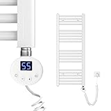 Meykoers Handtuchheizkörper Elektrisch mit Heizstab Thermostat, Weiß...